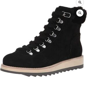 Kate Spade Upper Leather  Women's Black Suede Ankle Boots